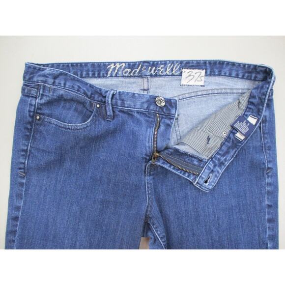 Madewell 37s Jeans 31x32 Mid Rise Skinny Raw Hem Ankle Fray Fits 33x29 - Picture 4 of 16